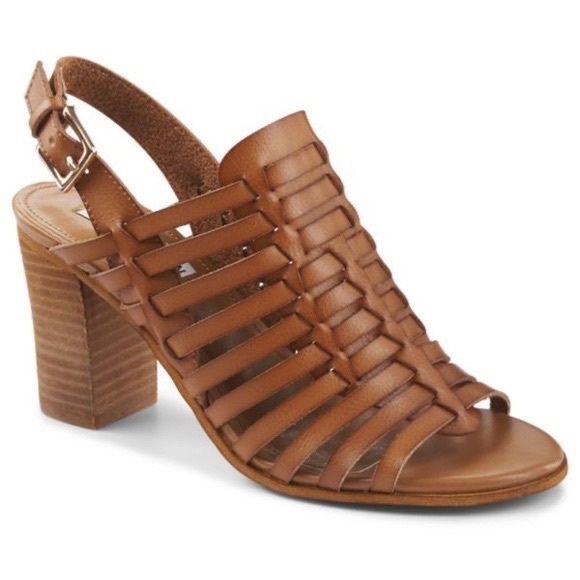 Steve Madden Shoes - Steve Madden Summer Tan Slingback Heels Sandals (Faux Leather)